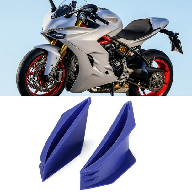 1 Pair Universal Motorcycle Winglet Aerodynamic Wing Kit Fit for Honda Motorcycle Wing Blue 1 Pair Universal Motorcycle Winglet Aerodynamic Wing Kit Fit for Honda Motorcycle Wing Blue